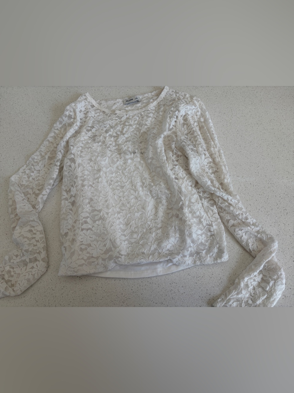 Hollister Ivory Floral Lace Top